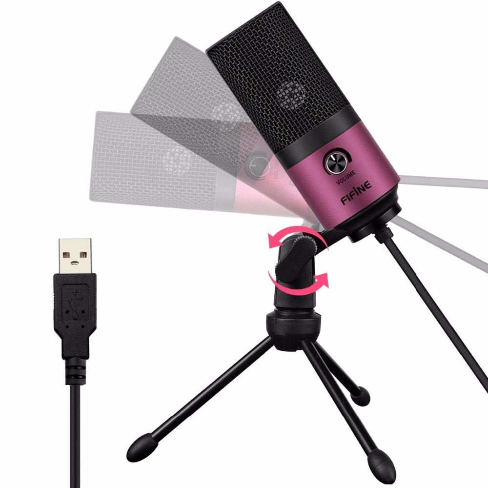 Metal USB Microphone with Tripod Metal USB Microphone with Tripod